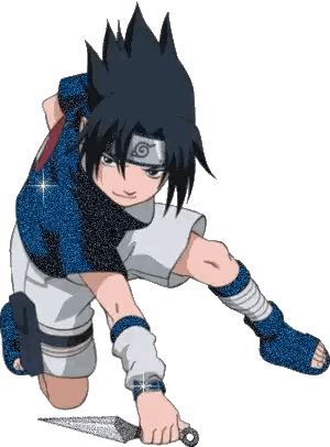 Cartoon Character Kneeling With Sword Sticker