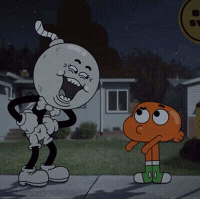 Cartoon Character Laughing Bomb On Head Beside Another GIF
