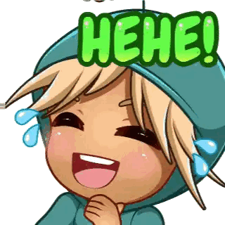 Cartoon Character Laughing With Tears Hene Sticker