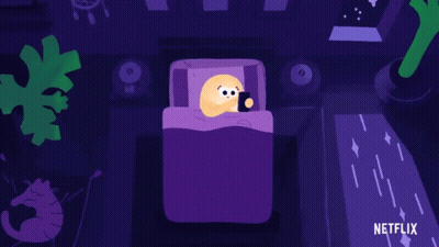 Cartoon Character Laying In Bed Netflix GIF