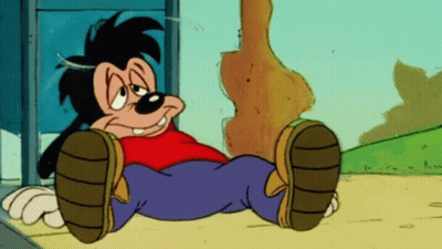 Cartoon Character Laying With Feet Up GIF