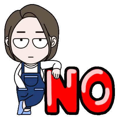 Cartoon Character Leaning On No Sticker