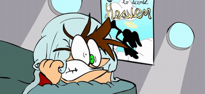 Cartoon Character Looking at To Ascend Heaven Comic