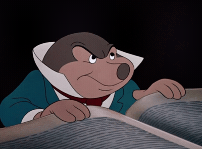 Cartoon Character Looking Over Book GIF