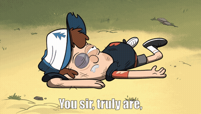 Cartoon Character Lying Down With You Sir Truly Are GIF