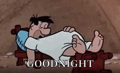 Cartoon Character Lying In Bed Feet Up Goodnight GIF