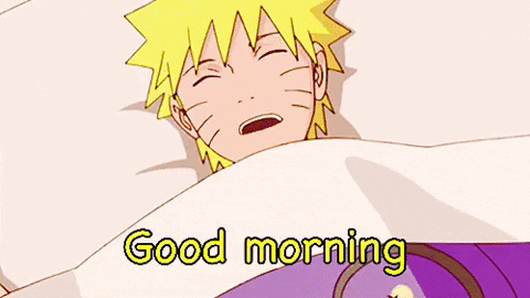 Cartoon Character Lying In Bed Good Morning GIF
