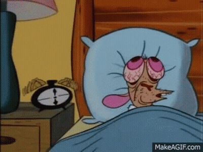 Cartoon Character Lying In Bed GIF