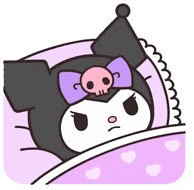 Cartoon Character Lying In Bed With Skull Sticker