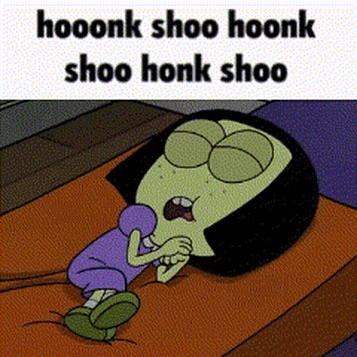 Cartoon Character Lying On Bed Hoonk Shoo GIF