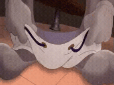 Cartoon Character Lying On Floor With Cloth GIF