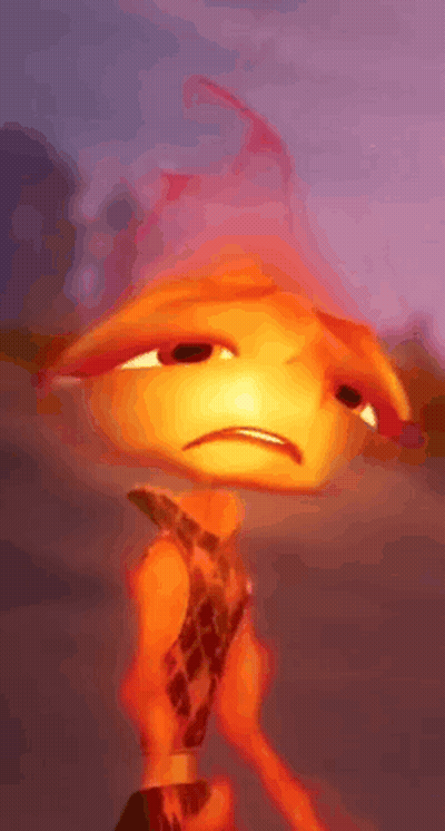 Cartoon Character Making Funny Face In Dark GIF