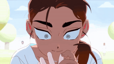Cartoon Character Making Peace Sign GIF