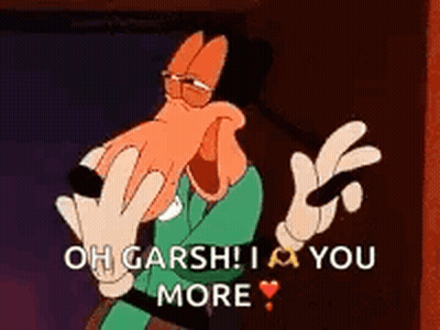Cartoon Character Making Peace Sign Saying I Love You GIF