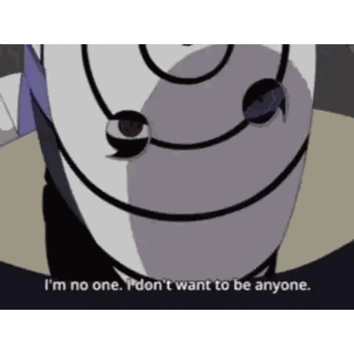 Cartoon Character Mask Saying No One Sticker