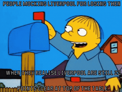 Cartoon Character Mocking Liverpool Loss GIF