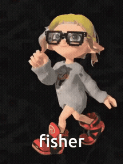 Cartoon Character Named Fisher GIF