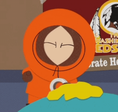 Cartoon Character Near Washington Redskins Sign GIF
