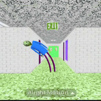 Cartoon Character Next To Green Alight Motion Sign GIF