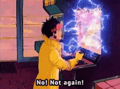 Cartoon Character No Not Again Arcade Machine GIF