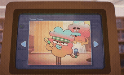 Cartoon Character On Computer Screen GIF