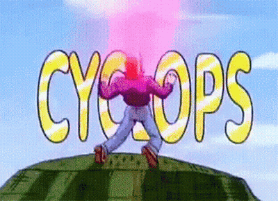 Cartoon Character On Green Cyclops Object GIF