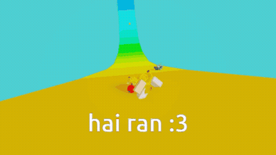Cartoon Character On Green Hill Hai Ran : 3 GIF