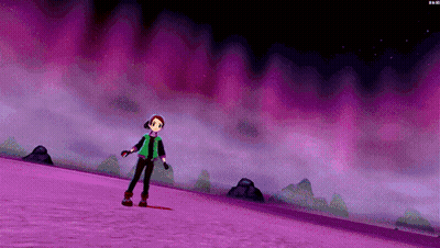 Cartoon Character On Purple Hill GIF