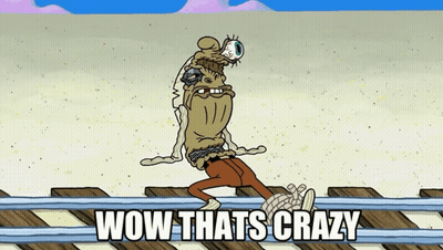 Cartoon Character On Train Tracks Saying Wow Thats Crazy GIF