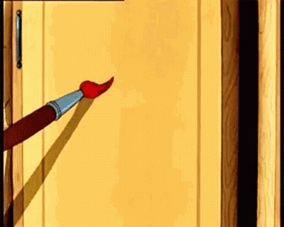 Cartoon Character Painting On Wall GIF