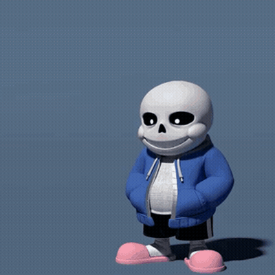 Cartoon Character Painting With Blue Background GIF