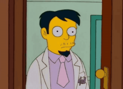 Cartoon Character Peeking Out Of Brown Door GIF