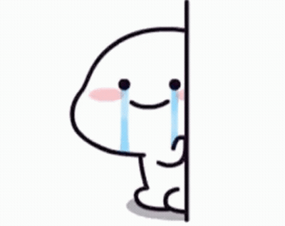 Cartoon Character Peeking With Tears GIF