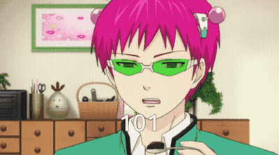 Cartoon Character Pink Hair Green Glasses 101 GIF