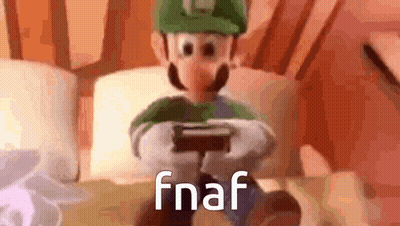 Cartoon Character Playing FNAF GIF