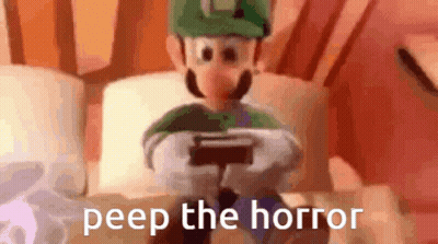 Cartoon Character Playing Video Game Peep The Horror GIF