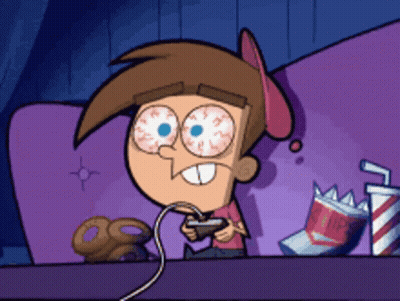 Cartoon Character Playing Video Games GIF