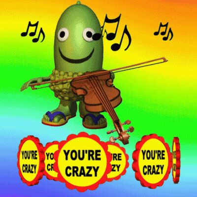 Cartoon Character Playing Violin GIF