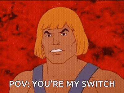 Cartoon Character Pointing At Camera POV You're My Switch GIF