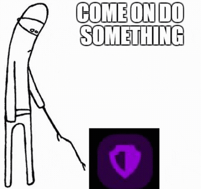 Cartoon Character Pointing At Purple Object Come On Do Something GIF