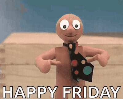 Cartoon Character Pointing At Tie GIF