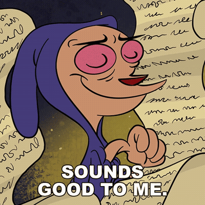 Cartoon Character Pointing Saying Sounds Good To Me GIF
