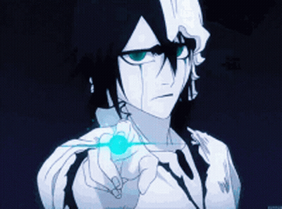 Cartoon Character Pointing With Blue Eye Light GIF