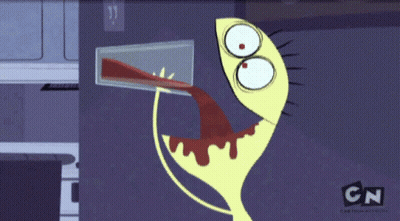Cartoon Character Pouring Drink With Cartoon Network Logo GIF