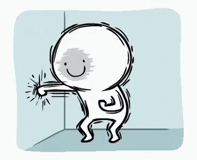 Cartoon Character Punching In Corner GIF