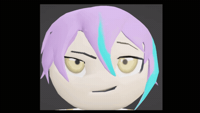 Cartoon Character Purple Blue Streaks Making Funny Face GIF