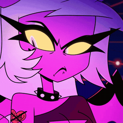 Cartoon Character Purple Hair Heart Tattoo GIF