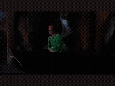 Cartoon Character Pushing Red Button Saying Don't Push GIF