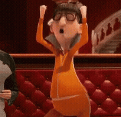 Cartoon Character Raising Arms GIF