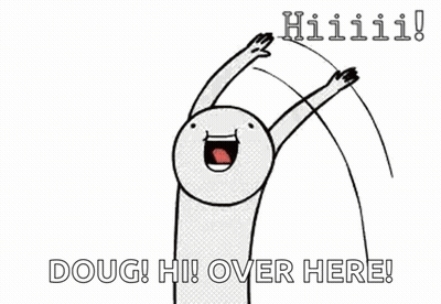 Cartoon Character Raising Arms GIF